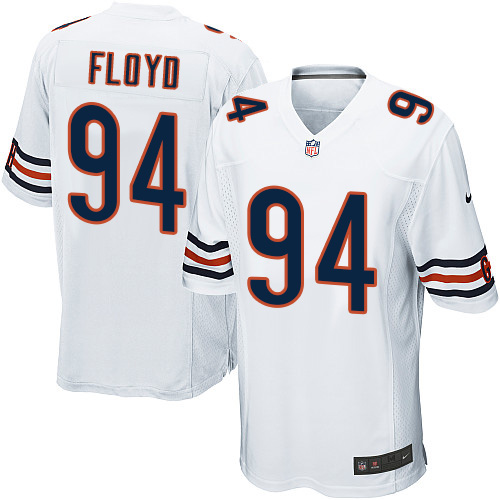 Men's Game Leonard Floyd Nike Jersey White Road - #94 NFL Chicago Bears